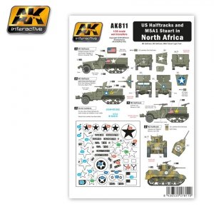 AK Interactive AK811 US HALFTRACKS AND M5A1 IN NORTH AFRICA WET TRANSFER