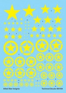 Techmod 48410 - Allied Star Insignia Yellow (1:48)