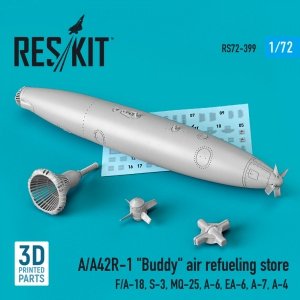 RESKIT RS72-0399 A/A42R-1 BUDDY AIR REFUELING STORE (1 PCS) (3D PRINTED) 1/72
