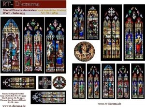 RT-Diorama 35844 Printed Accessories: Church Stained Glass Windows 1/35