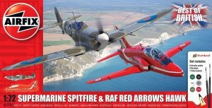 Airfix 50187 Supermarine Spitfire & RAF Red Arrows Hawk - Gift Set 1/72