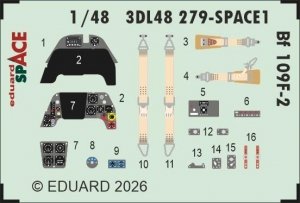 Eduard 3DL48279 Bf 109F-2 SPACE EDUARD 1/48
