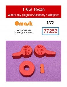 Omask 77252 T-6G Texan wheel bay foam plugs (for Academy/Wolfpack) 1/72