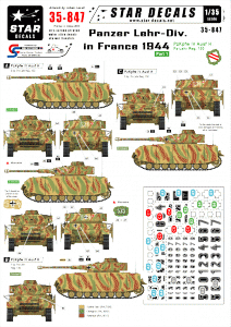 Star Decals 35-847 Panzer Lehr-Division in France 1944 1/35