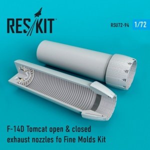 RESKIT RSU72-0094 F-14D Tomcat open & closed exhaust nozzles fo Fine Molds 1/72