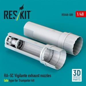 RESKIT RSU48-0508 RA-5C Vigilante exhaust nozzles early type for Trumpeter kit (3D Printed) (1/48)