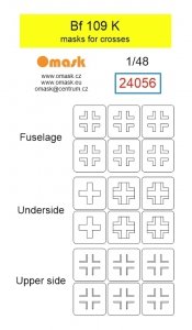 Omask 24056 Bf 109 K masks for crosses 1/48