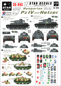 Star Decals 35-943 Hungarian PzKpfw IV and Hetzer 1/35