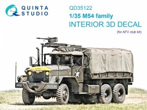 Quinta Studio QD35122 M54 Family 3D-Printed coloured Interior on decal paper (AFV club) 1/35