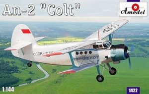 A-Model 01422 Soviet Antonov AN-2 Colt (Aeroflot biplane) 1:144