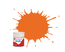 Humbrol AB0018 18 Orange Gloss Acrylic Paint 14ml