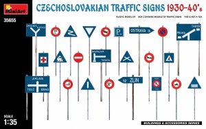 Miniart 35655 CZECHOSLOVAKIAN TRAFFIC SIGNS 1930-40’s 1/35