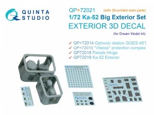 Quinta Studio QP+72021 Big Exterior Set for Ka-52 (Dream Model) 1/72
