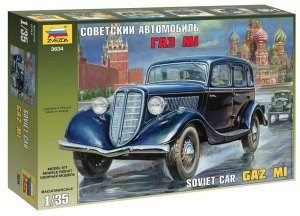 Zvezda 3634 Gaz M1 Soviet Car