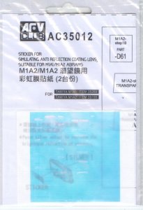 AFV Club AC35012 Sticker Anti Reflection Coating Lens for M1A1/M1A2 Abrams (1:35)