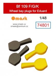 Omask 74801 Bf 109 F/G/K wheel bay plugs (for Eduard) 1/48