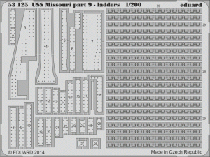Eduard 53125 USS Missouri part 9 - ladders TRUMPETER 1/200