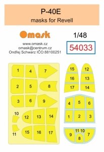 Omask 54033 P-40E mask (for Revell) 1/48