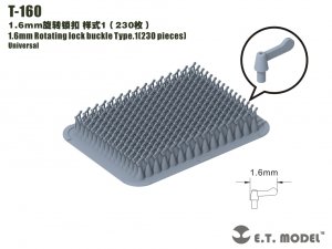 E.T. Model T-160 1.6mm Rotating lock buckle Type.1 (230 pieces)