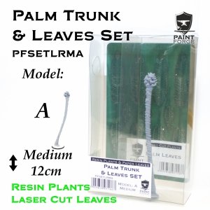 Paint Forge PFSETLRMA Laser Cut + Resin Plants PALM SET LEAVES + TRUNK A, size M