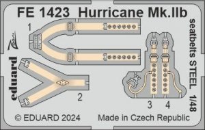 Eduard FE1423 Hurricane Mk. IIb seatbelts STEEL ARMA HOBBY 1/48