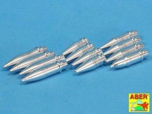 Aber 16073 Panzer IV various 7,5 cm ammo projectiles x 12 pcs. (1:16)