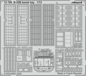 Eduard 72706 B-25B bomb bay 1/72 AIRFIX