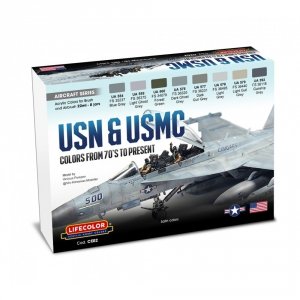 Lifecolor CE02 Acrylic paint Set American Aircraft Set 4 8x22ml