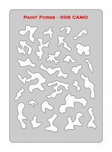 Paint Forge PFST008L STENCIL - CAMO