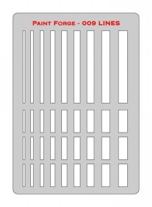 Paint Forge PFST009M STENCIL - LINES