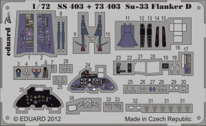 Eduard SS403 Su-33 Flanker D S. A. 1/72 HASEGAWA