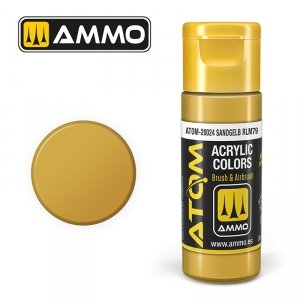 AMMO of Mig Jimenez 20024 ATOM COLOR Sandgelb RLM79 20ml
