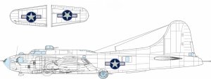 Eduard EX1055 B-17F US national insignia w/ blue outline EDUARD 1/48