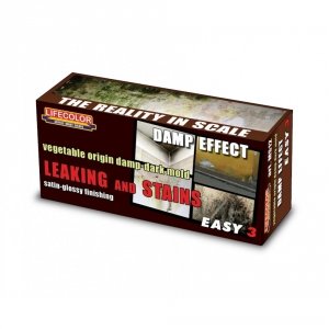 Lifecolor MS12 Acrylic paint Set for Dioramas Leaking and Stains Damp Effect 3x22ml