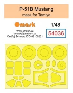 Omask 54036 P-51B Mustang mask (for Tamiya) 1/48
