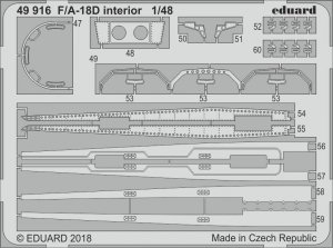Eduard 49916 F/ A-18D interior KINETIC MODEL 1/48