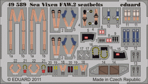 Eduard 49589 Sea Vixen FAW.2 seatbelts 1/48 (Airfix)