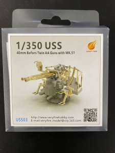 Very Fire USS03 USS 40mm Bofors Twin AA Guns with MK.51 ( 6sets ) 1/350