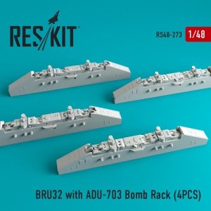 RESKIT RS48-0273 BRU32 with ADU-703 Bomb Rack (4PCS) 1/48
