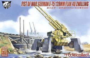 Modelcollect UA72117 Fist of War German E-75 128mm Flak 40 Zwilling 1/72