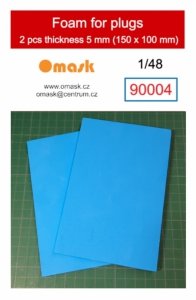 Omask 90004 Foam for plugs 5 mm (100x150 mm) 2 pcs