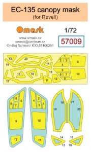 Omask 57009 EC-135 canopy mask (Revell) 1/72