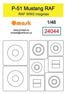 Omask 24044 P-51 Mustang RAF insignias 1/48