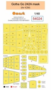 Omask 54024 Gotha Go 242A mask (for ICM) 1/48