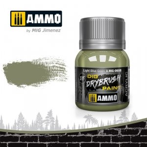 Ammo of Mig 0608 DRYBRUSH Light Olive Green 40ml