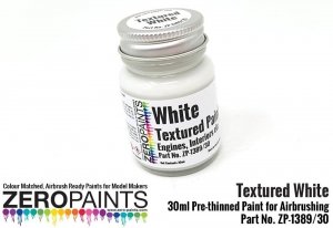 Zero Paints 1389-30 White Textured - Engines, Interiors etc 30ML
