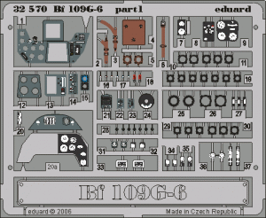 Eduard 32570 Bf 109G-6 interior HASEGAWA 1/32
