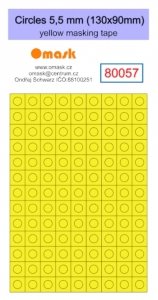 Omask 80057 Circles 5,5 mm (130x90mm) yellow masking tape