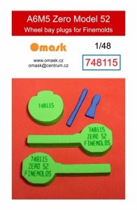 Omask 748115 A6M5 Zero Model 52 wheel bay foam plugs (for Finemolds) 1/48