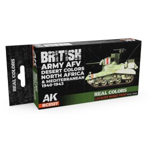 AK Interactive RCS127 British Army AFV Desert Colors. North Africa and Mediterranean 1940-1943 6x17ml